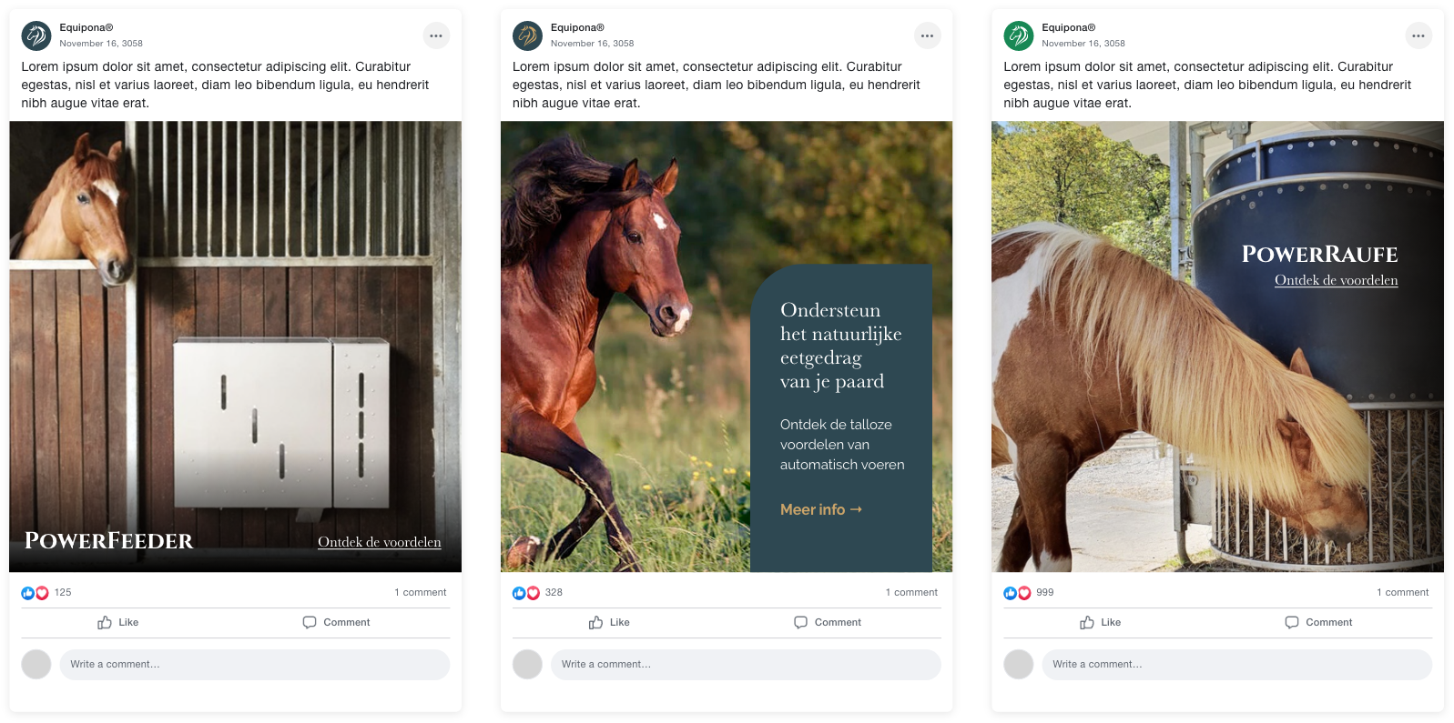 Equipona Social media posts