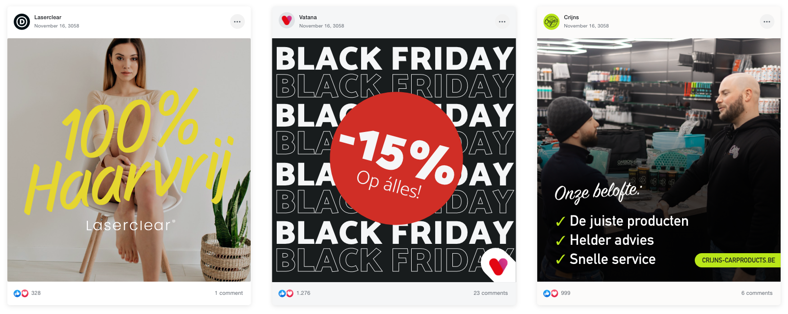 Online social media advertenties
