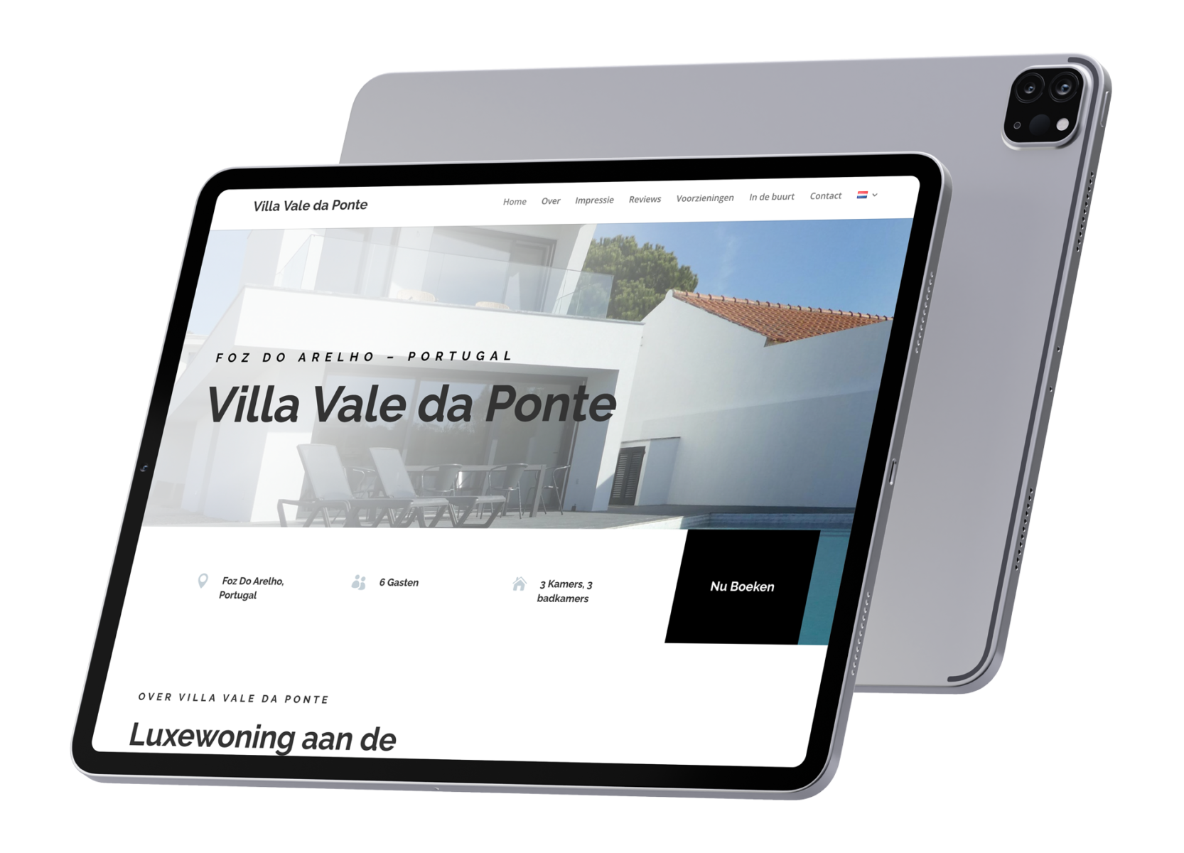 Website villa vale da ponte mockup